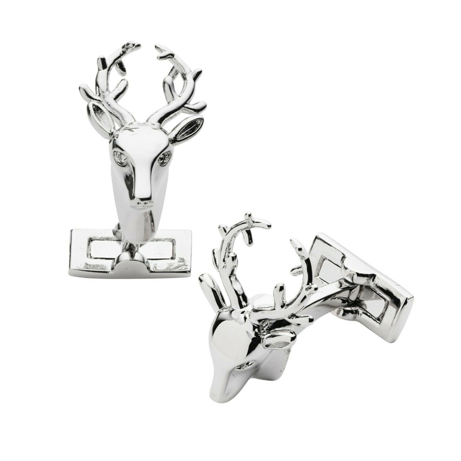 Laksen Trophy Deer Cufflinks Silver 1